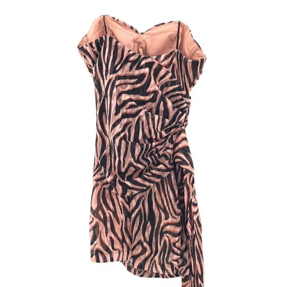 DUNDAS x REVOLVE Lana Mini Dress in Natural Zebra - Picture 3 of 12